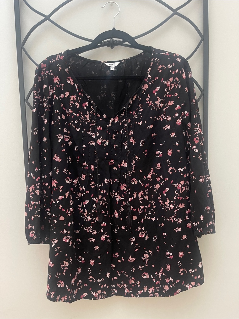 Boho Floral V-Neck Tunic Top -